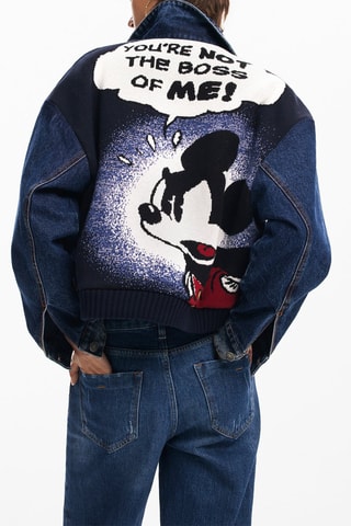 Blouson en jean regular Mickey Disney - Bleu
