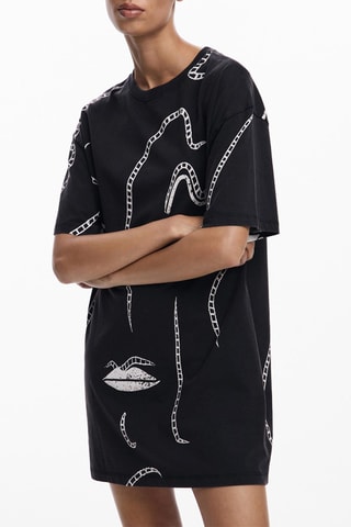 Robe t-shirt - Noir