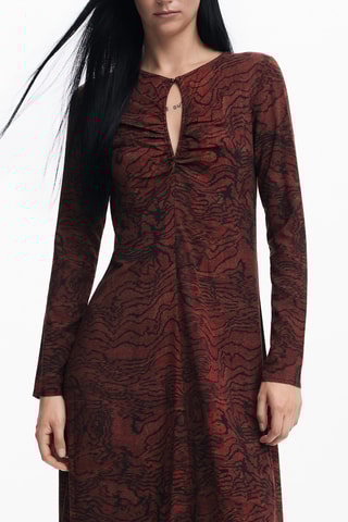 Robe midi - Rouge brique