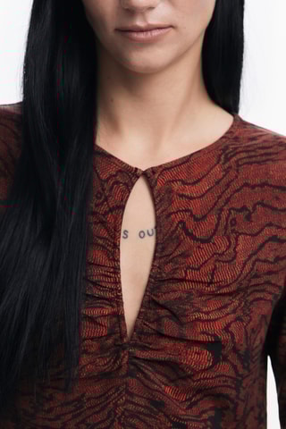 Robe midi - Rouge brique