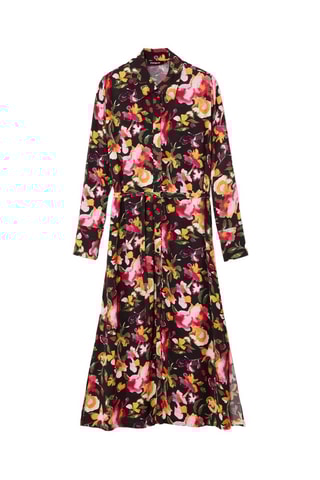 Robe chemise - Noir et jaune