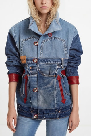 Veste oversize en jean Mickey Disney - Bleu