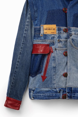 Veste oversize en jean Mickey Disney - Bleu