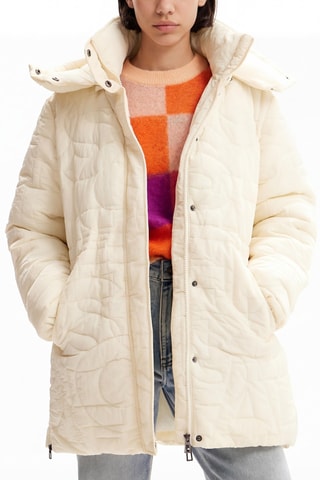 Doudoune à capuche - Ecru