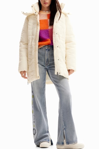 Doudoune à capuche - Ecru