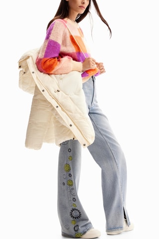 Doudoune à capuche - Ecru