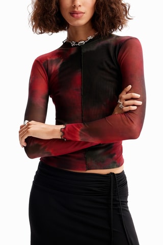 Top tie and dye - Rouge et noir