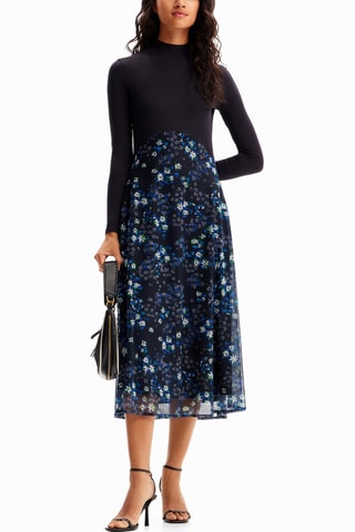 Robe trompe-l’œil - Bleu