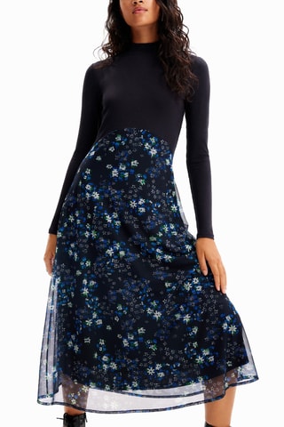 Robe trompe-l’œil - Bleu