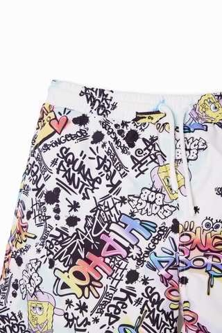 Short Bob l’éponge - Blanc