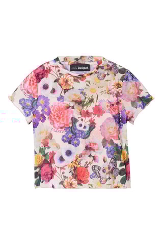 T-shirt - Blanc et rose