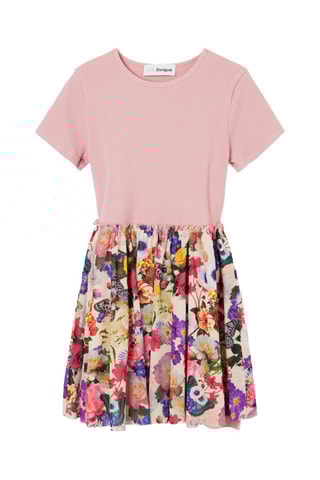 Robe trompe-l’œil - Rose