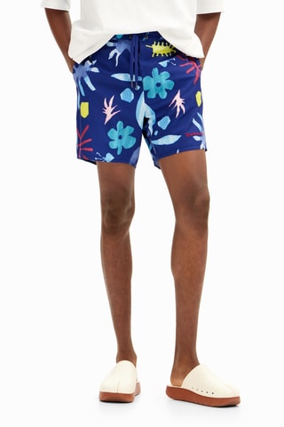 Short de bain - Bleu marine et ciel