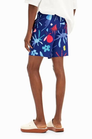 Short de bain - Bleu marine et ciel