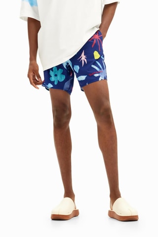 Short de bain - Bleu marine et ciel