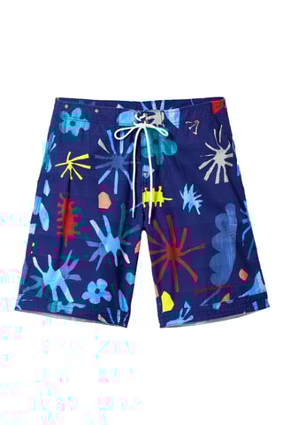 Short de bain - Bleu marine et ciel