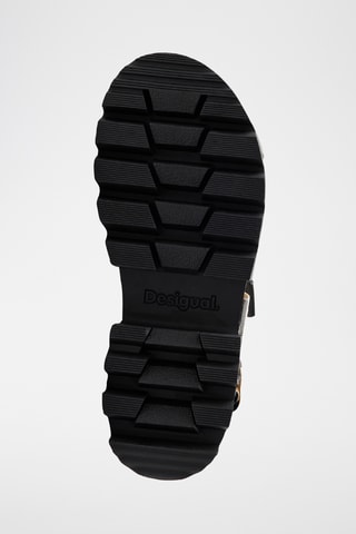 Sandales plateformes - Noir et beige