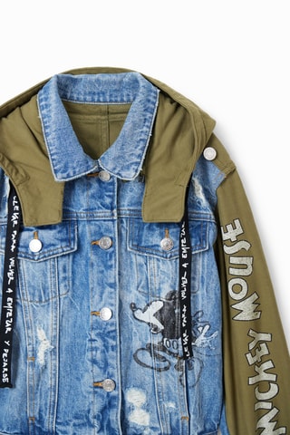 Veste en jean Mickey Disney - Kaki