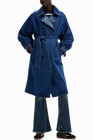 Trench en jean - Bleu foncé