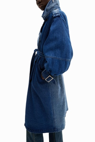 Trench en jean - Bleu foncé
