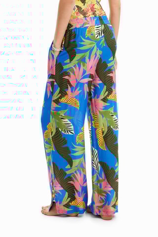 Pantalon taille haute - Bleu roi