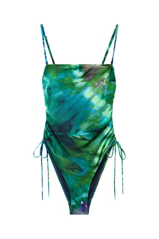 Maillot 1 pièce tie and dye - Vert foncé