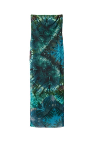 Robe bustier tie and dye - Vert foncé