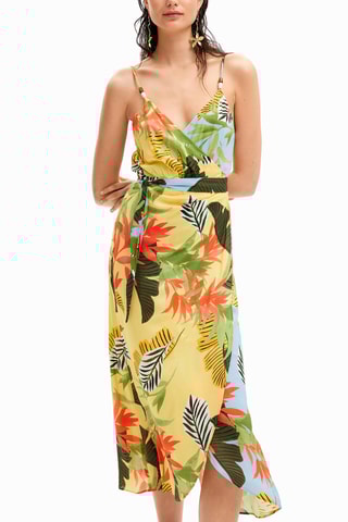 Robe portefeuille - Jaune