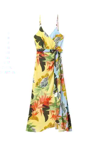 Robe portefeuille - Jaune