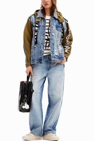 Veste en jean Mickey Disney - Kaki