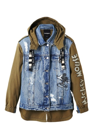 Veste en jean Mickey Disney - Kaki