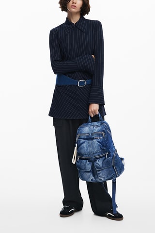 Sac à dos en jean - Bleu