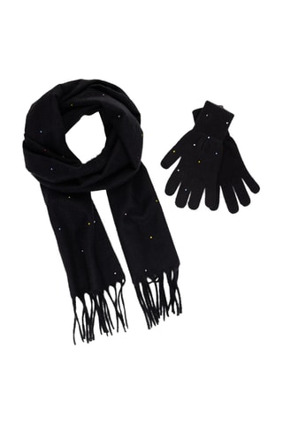 Gants et écharpe - Noir