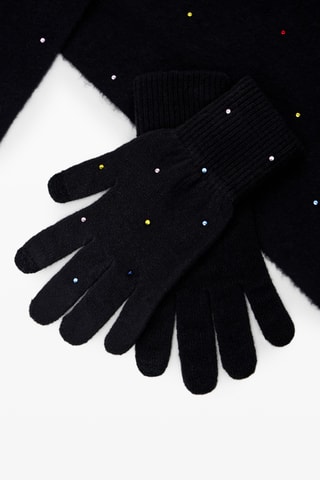 Gants et écharpe - Noir