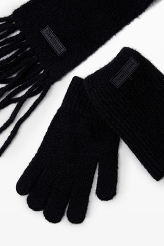 Gants et écharpe - Noir