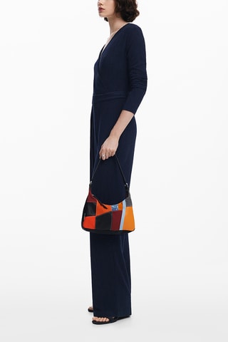 Sac à main - Rouge brique et moutarde