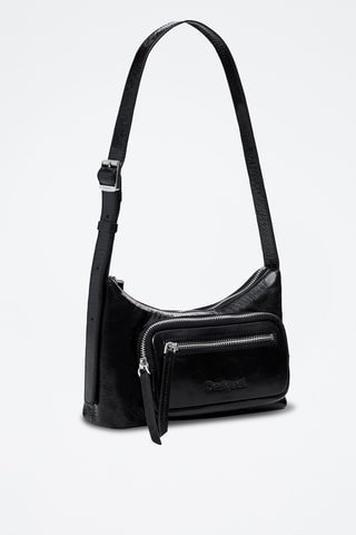 Sac bandoulière en cuir - Noir