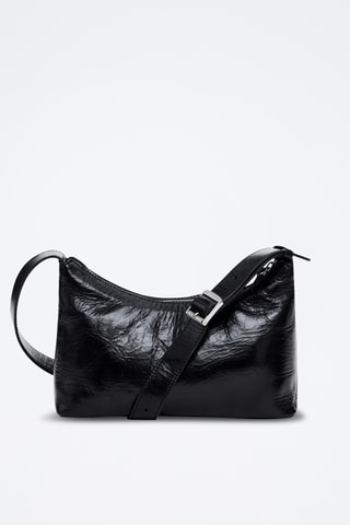 Sac bandoulière en cuir - Noir