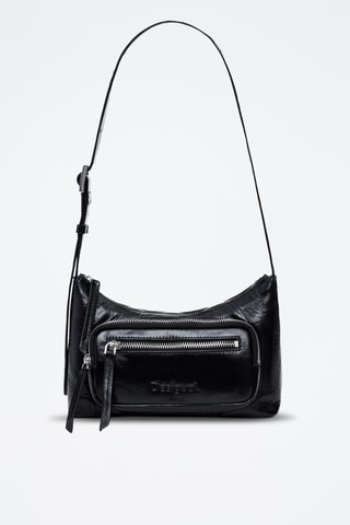 Sac bandoulière en cuir - Noir