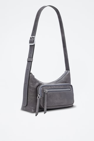 Sac bandoulière en cuir - Gris foncé