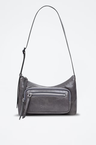Sac bandoulière en cuir - Gris foncé