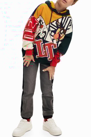 Sweat Titi et Grosminet Looney Tunes - Noir et blanc