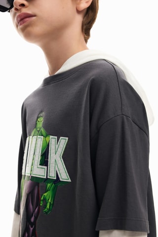 T-shirt à capuche Hulk Avengers Marvel - Noir