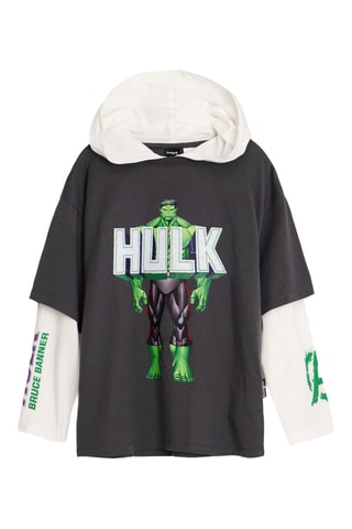 T-shirt à capuche Hulk Avengers Marvel - Noir