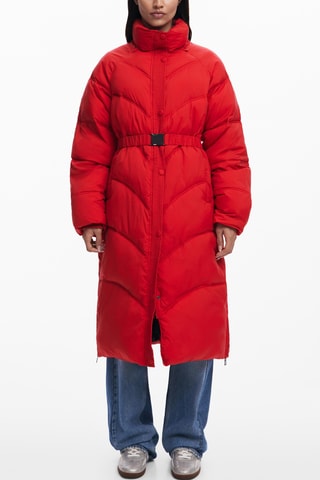 Doudoune longue - Rouge