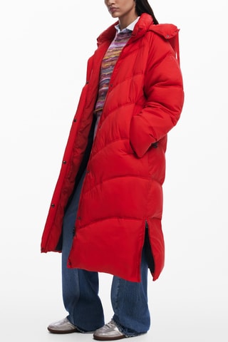 Doudoune longue - Rouge