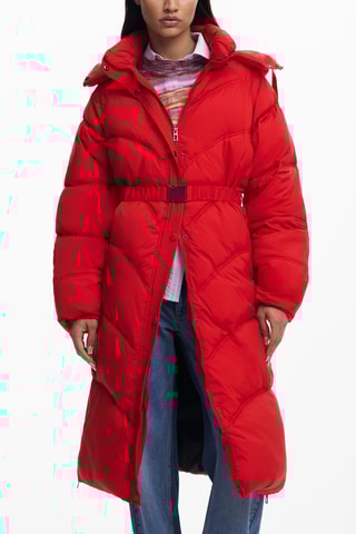 Doudoune longue - Rouge