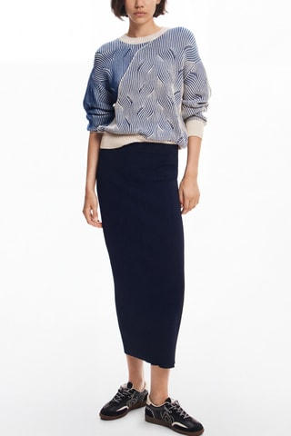 Jupe fourreau - Bleu marine