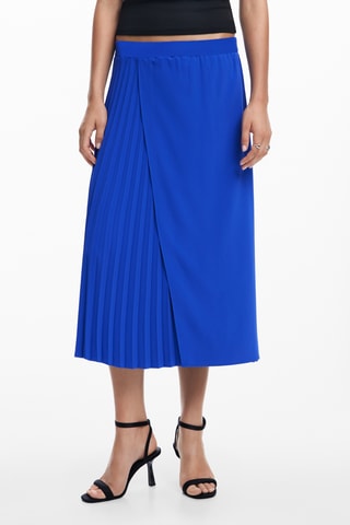 Jupe midi - Bleu électrique