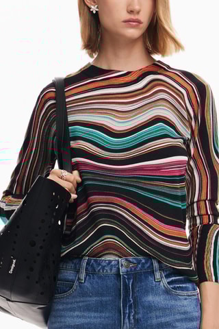 Top - Noir et orange